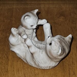 Cat Figure Mom Baby Vintage Trippie’s Inc Kitty Tabby 1989 Taiwan Cat Lover